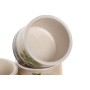 Cache-pot Home ESPRIT Marron Vert Céramique Cottage 13,6 X 13,6 X 11,8 CM (3 Pièces) (3 Unités)