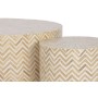 Set of 2 tables Home ESPRIT White Brown 80 x 80 x 42 cm
