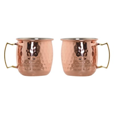 Ensemble de 2 mugs Home ESPRIT Doré 480 ml