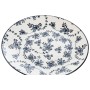 Plate set Home ESPRIT Blue White Porcelain 19 x 19 x 2 cm