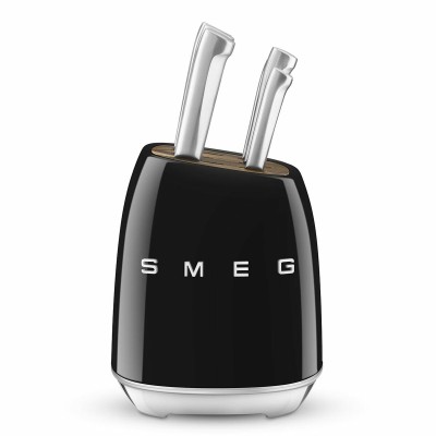Ensemble de couteaux de cuisine et support Smeg KBSF02BL