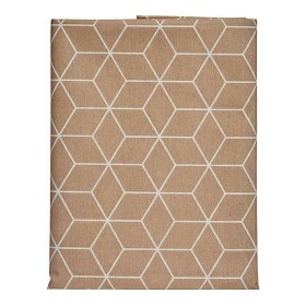 Tablecloth Kinvara CUBIC-26195-3 White Beige Thin canvas