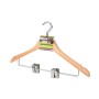 Set of Clothes Hangers Confortime Brown Clamps Wood 2 Pieces (24 Units)