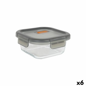 Boîte à lunch hermétique MasterChef Gris Transparent Carré 1,1 L (6 Unités)