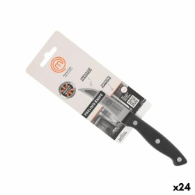 Peeler Knife MasterChef Black Silver Stainless steel 7 cm (24 Units)