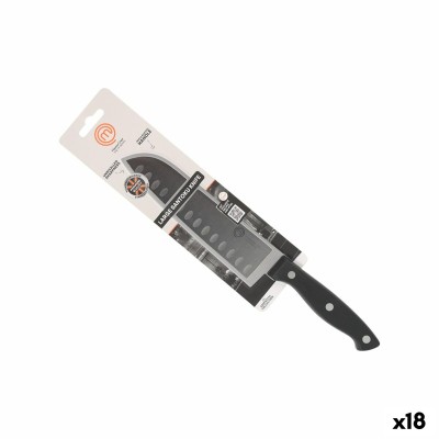 Kitchen Knife MasterChef Black Silver 18 cm (18 Units)