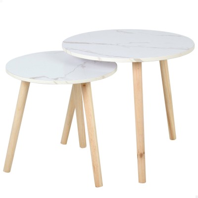 Jeu de 2 tables Max Home Blanc 48 x 45 x 48 cm