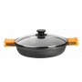 Casserole avec Couvercle en Verre BRA A270540 Noir 9 L (1 Unité)