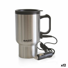 Thermal Cup with Lid Basic Home Silver 400 ml 0,4 l Electric (12 Units)