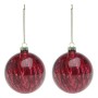 Boules de Noël (2 pcs) 113572 Marron Rouge 8 cm (2 Unités)