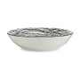 Deep Plate Vessia White Black Porcelain Stripes 20 x 4,7 x 20 cm