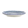 Flat Plate Vessia Blue White Porcelain Stripes 24 x 2,8 x 24 cm