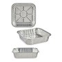 Set of trays Kinvara Silver Aluminium 20,5 x 6,5 x 20,5 cm