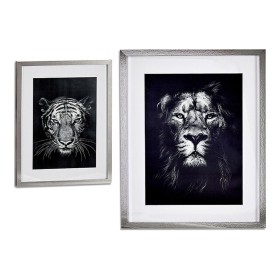 Cadre Gift Decor Lion - Tiger verre Contre-plaqué 43 x 3 x 53 cm