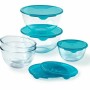 Ensemble de Boîtes à Lunch Pyrex Transparent Turquoise 5 Pièces