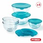 Ensemble de Boîtes à Lunch Pyrex Transparent Turquoise 5 Pièces