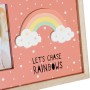 Photo frame DKD Home Decor Rainbow Pink White Children's MDF Wood (25 x 1 x 16 cm) (2 Units)