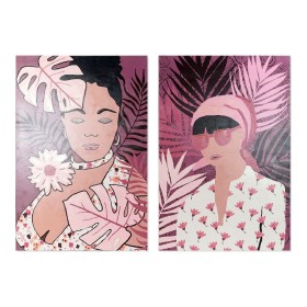 Canvas DKD Home Decor African Pinewood Canvas 80 x 3 x 120 cm