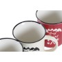 Mug DKD Home Decor Porcelain Stoneware (330 ml) (3 Units)