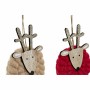 Christmas bauble DKD Home Decor Polyester Wood Reindeer (3 pcs) (8 x 3 x 26 cm)