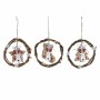 Décorations de Noël DKD Home Decor Bois (3 pcs) (14 x 1 x 18 cm)