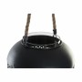 Lanterne DKD Home Decor Marron Noir Métal Verre Corde Loft 22 x 22 x 43 cm