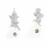 Christmas bauble DKD Home Decor Resin Crystal Angel (4 pcs) (5 x 5 x 10.5 cm)
