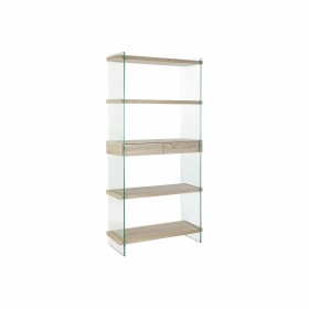 Shelves DKD Home Decor 90 x 35 x 180 cm Crystal Natural Wood Transparent MDF Wood