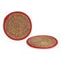 Table Mat Gift Decor Brown Red Natural 35 x 1 x 35 cm Plastic