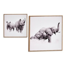 Cadre Gift Decor Marron Contre-plaqué 31 x 31 x 2 cm 31 x 2 x 31 cm Avec cadre animaux
