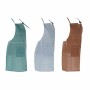 Apron with Pocket DKD Home Decor Brown Turquoise Polyester Cotton Green Sky blue (70 x 0.5 x 80 cm) (3 pcs)