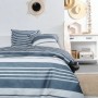 Duvet cover set TODAY Blue White 240 x 200 cm Striped