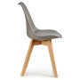 Dining Chair Gift Decor Brown Grey Light brown Wood Plastic 42 x 80 x 50 cm