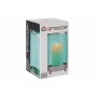 Bougeoir Gift Decor Bleu Argenté Argent Métal verre 9,7 x 16,5 x 9,7 cm Cylindre
