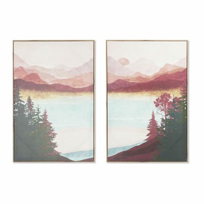 Canvas DKD Home Decor Canvas MDF Wood 60 x 3 x 90 cm