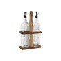 Oil and Vinegar Set Home ESPRIT Natural Crystal Acacia 500 ml 17,3 x 8 x 30,3 cm