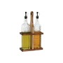 Ensemble salière et poivrier Home ESPRIT Naturel Verre Bois d'acacia 500 ml 17,3 x 8 x 30,3 cm