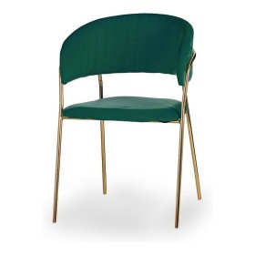 Chair Gift Decor Green Golden Polyester Iron 49 x 80,5 x 53 cm