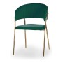 Chair Gift Decor Green Golden Polyester Iron 49 x 80,5 x 53 cm