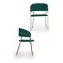 Chaise Gift Decor Vert Doré Polyester Fer 49 x 80,5 x 53 cm
