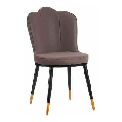 Fauteuil Gift Decor Noir Violet Doré 53 x 88 x 67 cm Coquillage