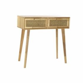 Console DKD Home Decor Natural rubber Rattan (80.5 x 30 x 78 cm)
