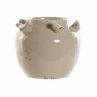 Vase DKD Home Decor Porcelain Grey Beige Birds Shabby Chic (15 x 15 x 13,5 cm) (2 Units)  