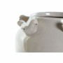 Vase DKD Home Decor Porcelain Grey Beige Birds Shabby Chic (15 x 15 x 13,5 cm) (2 Units)  