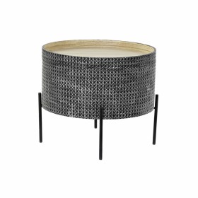 Small Side Table DKD Home Decor Black Silver 45 x 45 x 39 cm