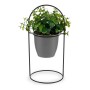 Plante décorative Ibergarden Métal Plastique 21 x 30 x 21 cm Avec support Gris