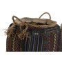 Basket DKD Home Decor Multicolour Natural Fibre Boho 41 x 41 x 40 cm 2 Pieces (2 Units)