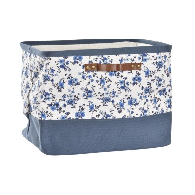 Boîte de rangement DKD Home Decor Bleu Blanc 40 x 30 x 30 cm