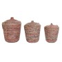 Set de basket DKD Home Decor Pêche Naturel (3 Pièces) (3 Unités)