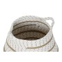 Basket set DKD Home Decor White Brown Grey Jute (2 Pieces) (2 Units)